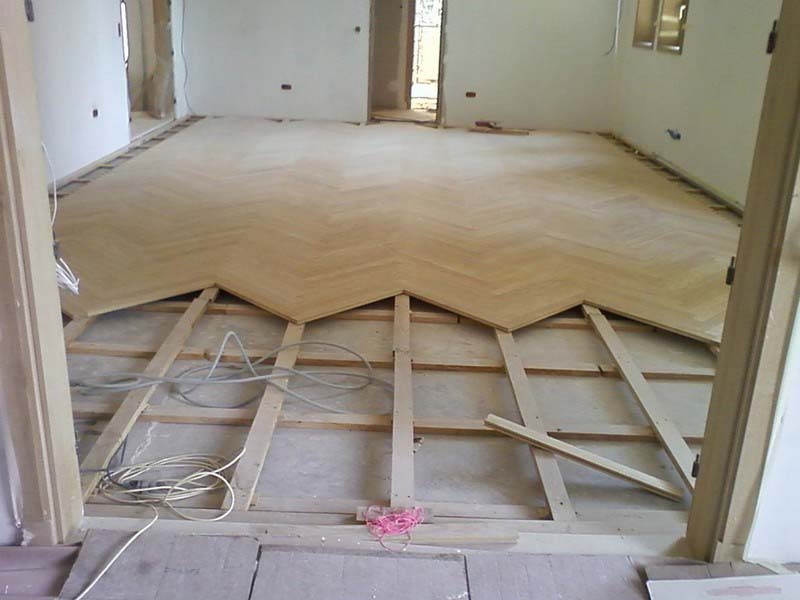 Parquet en bâtons rompus